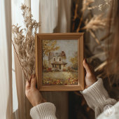 Herfst Landhuis Schilderen Herfst Landschapskunst Poster