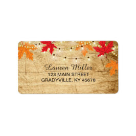 Herfst Landlichten adreslabel standaardgrootte Etiket