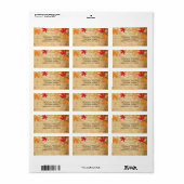 Herfst Landlichten adreslabel standaardgrootte Etiket (Full Sheet)