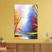 Herfst Landschap Canvas Print (Insitu (Woonkamer))