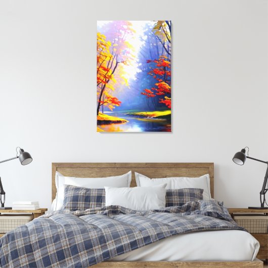 Herfst Landschap Canvas Print (Insitu (Slaapkamer))