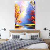 Herfst Landschap Canvas Print (Insitu (Slaapkamer))