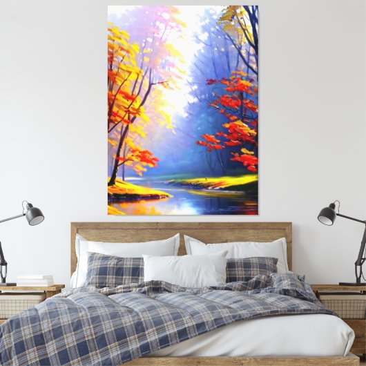 Herfst Landschap Canvas Print (Insitu (Slaapkamer))