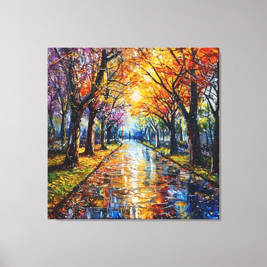 Herfst landschap canvas wanddecoratie cadeau (Voorkant)