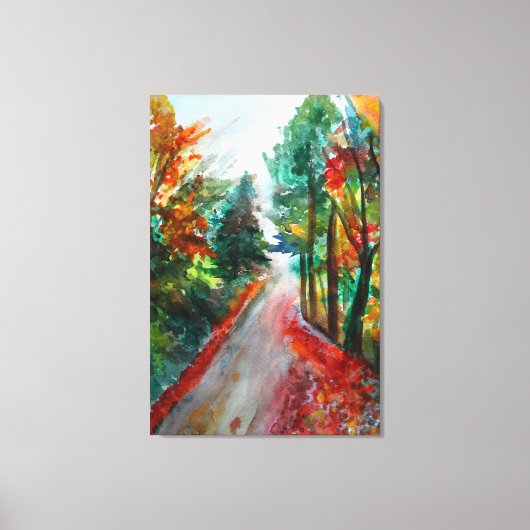 Herfst Landschap Enkel Canvas Afdruk (Voorkant)