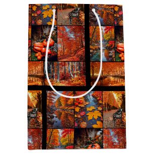 Herfst Landschap Foto Collage Kunst Medium Cadeauzakje