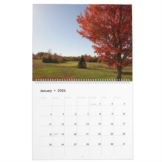 Herfst Landschap Fotografie (groot) Kalender (Jan 2026)