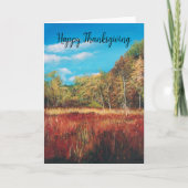 Herfst Landschap Happy Thanksgiving Kaart (Voorkant)