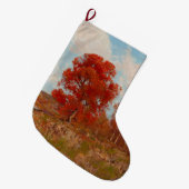 Herfst landschap (landschap in het najaar) (rode b grote kerstsok (Voorkant (Hangend))