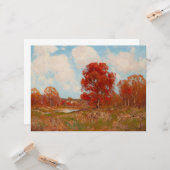 Herfst landschap (landschap in het najaar) (rode b kaart (Voorkant / Achterkant in situ)