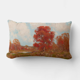 Herfst landschap (landschap in het najaar) (rode b kussen