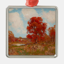 Herfst landschap (landschap in het najaar) (rode b metalen ornament
