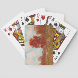 Herfst landschap (landschap in het najaar) (rode b pokerkaarten