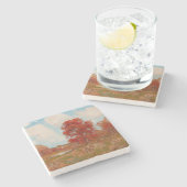 Herfst landschap (landschap in het najaar) (rode b stenen onderzetter (Zijkant)