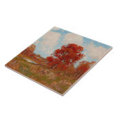 Herfst landschap (landschap in het najaar) (rode b tegeltje (Zijkant)