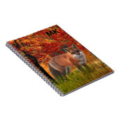 Herfst Landschap met Red Fox Monogram Notitieboek (Rechterzijde)