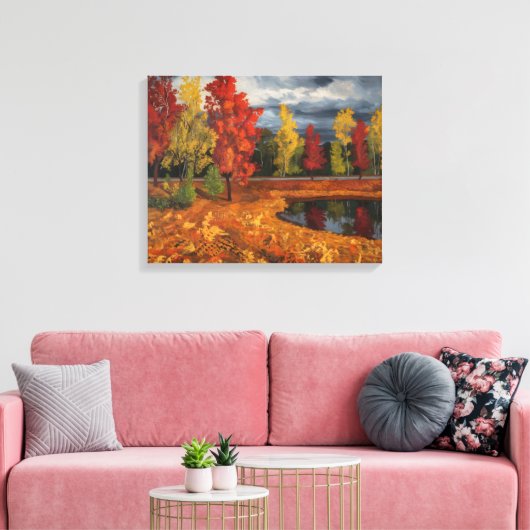 Herfst Landschap Olieverf Schilderen op Canvas – L Afdruk (Insitu (Woonkamer))