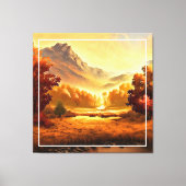 Herfst Landschap Schilderen-1 Canvas Afdruk (Voorkant)