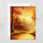 Herfst Landschap Schilderen-2 Briefkaart (Voorkant / Achterkant)