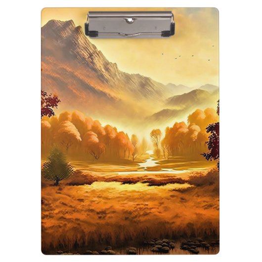 Herfst Landschap Schilderij-68754 Klembord (Voorkant)