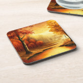 Herfst Landschap Schilderij-87546 Bier Onderzetter (Linkerzijde)