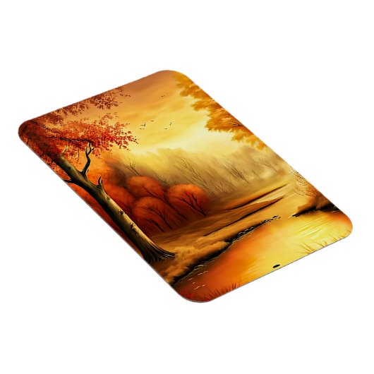 Herfst Landschap Schilderij-87546 Magneet (Rechterzijde)