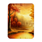 Herfst Landschap Schilderij-87546 Magneet (Verticaal)