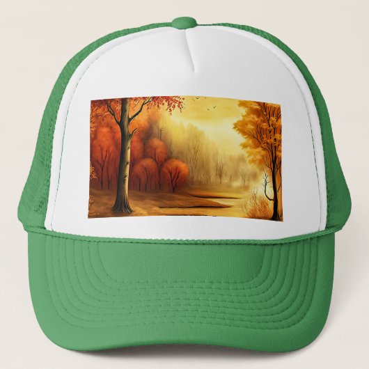 Herfst Landschap Schilderij-87546 Trucker Pet (Voorkant)
