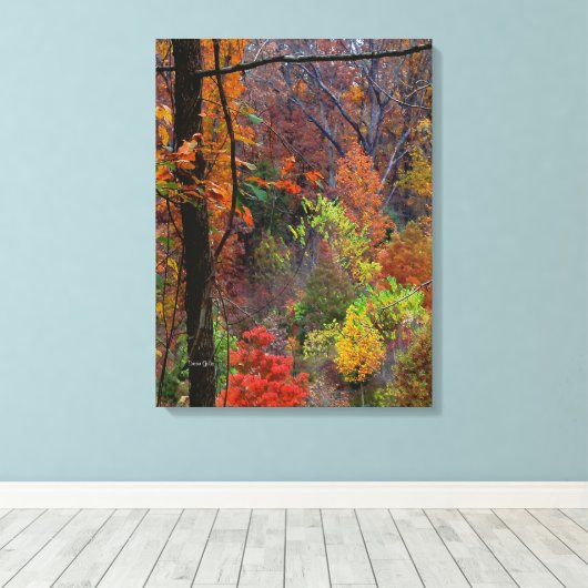 Herfst Landschap Verpakt Canvas (Insitu (Houten vloer))