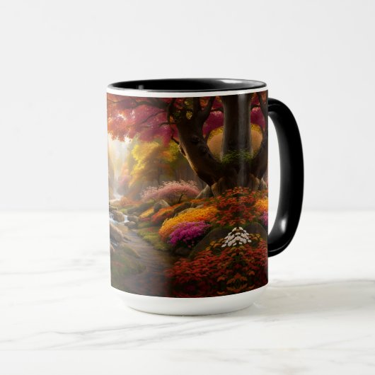 Herfst Landschap Watervallen in het Park Mok (Voorkant rechts)