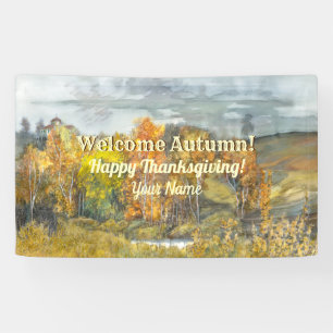 Herfst landschappen waterverf Banner