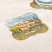 Herfst landschappen waterverf kartonnen onderzetters (Gekanteld)