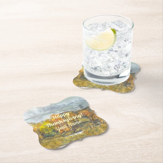 Herfst landschappen waterverf kartonnen onderzetters (Insitu)