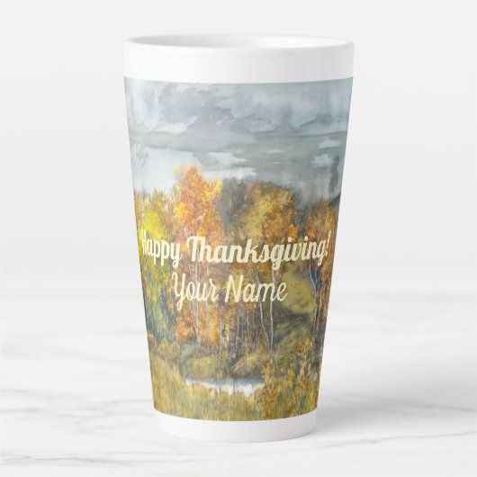 Herfst landschappen waterverf Latte Mok (Voorkant)