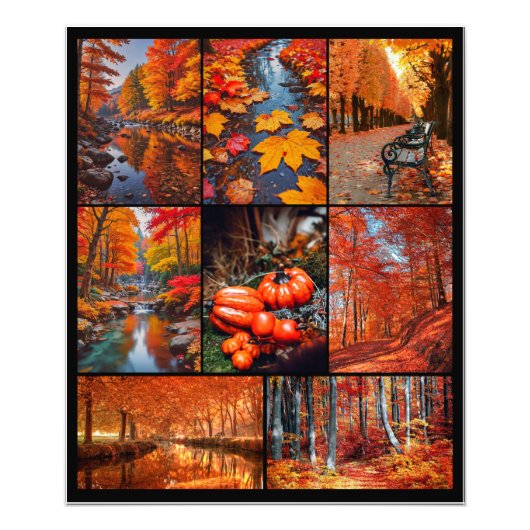Herfst Landschapsfoto Raster Foto Afdruk (Voorkant)