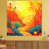 Herfst Landschapskunst Canvas Afdruk (Insitu (Woonkamer))