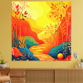 Herfst Landschapskunst Canvas Afdruk