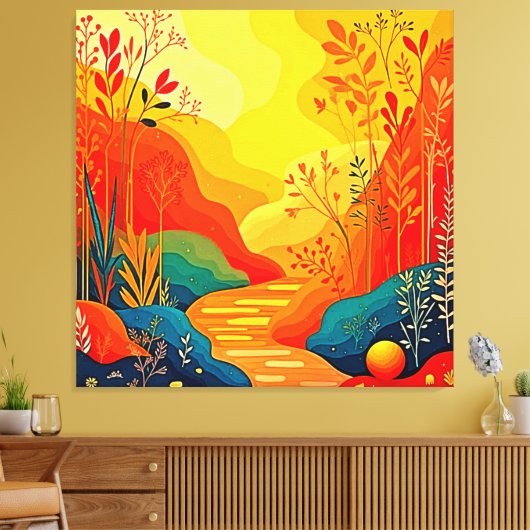 Herfst Landschapskunst Canvas Afdruk (Insitu (Woonkamer))