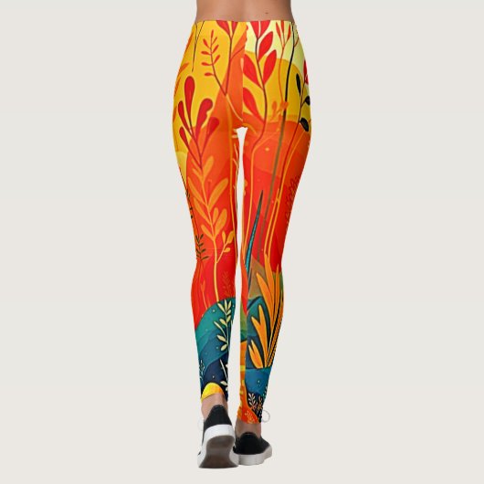 Herfst Landschapskunst Leggings (Achterkant)