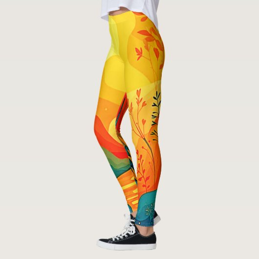 Herfst Landschapskunst Leggings (Links)