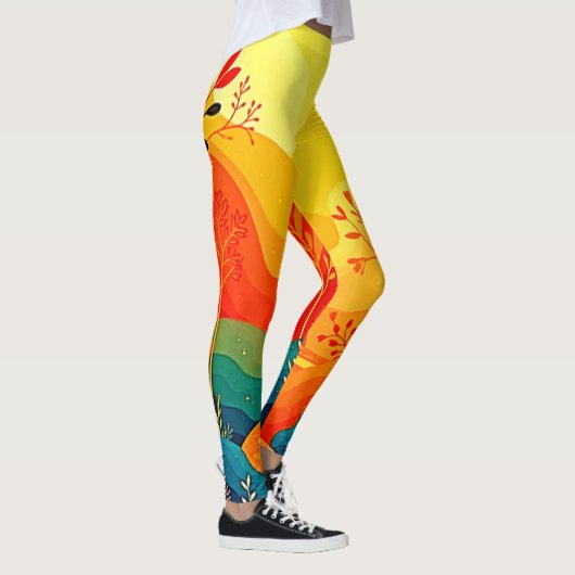 Herfst Landschapskunst Leggings (Rechts)