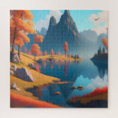 Herfst Landschapskunst Legpuzzel (Verticaal)
