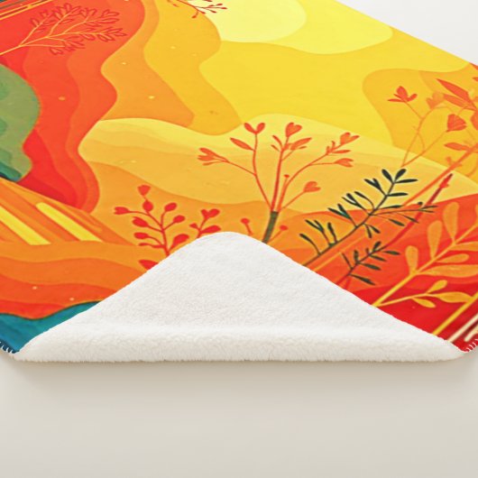 Herfst Landschapskunst Sherpa Deken (3/4)