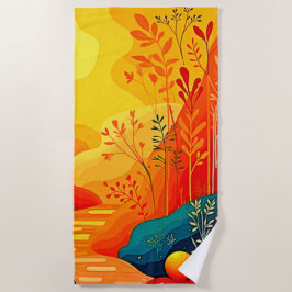 Herfst Landschapskunst Strandlaken