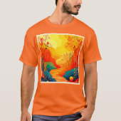 Herfst Landschapskunst T-shirt (Voorkant)