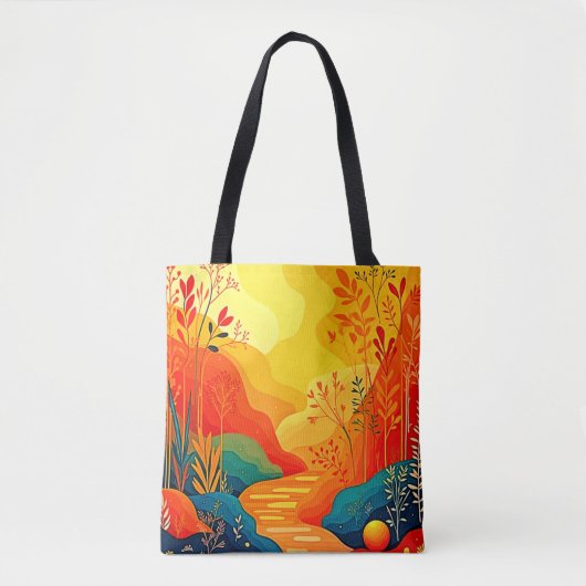 Herfst Landschapskunst Tote Bag (Voorkant)