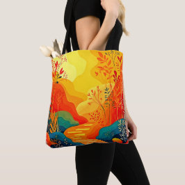 Herfst Landschapskunst Tote Bag
