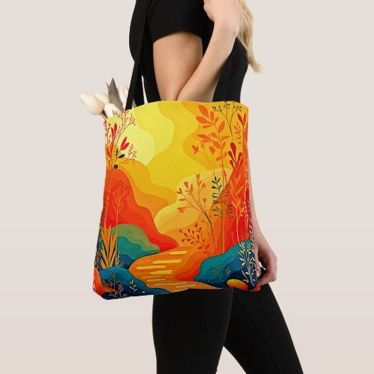 Herfst Landschapskunst Tote Bag (Dichtbij)