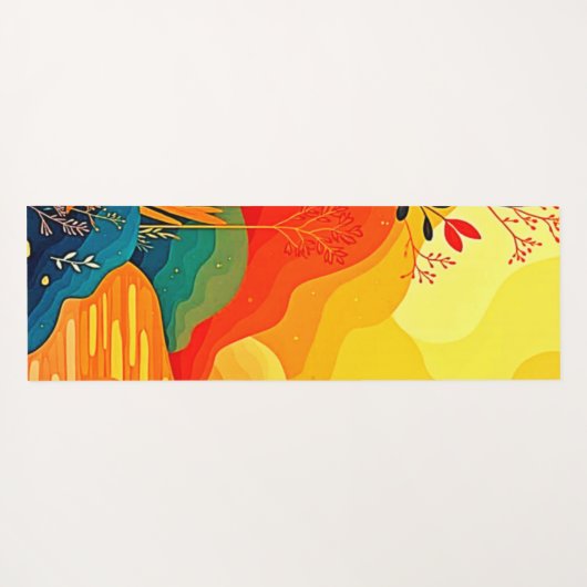 Herfst Landschapskunst Yogamat (Achterkant (horizontaal))