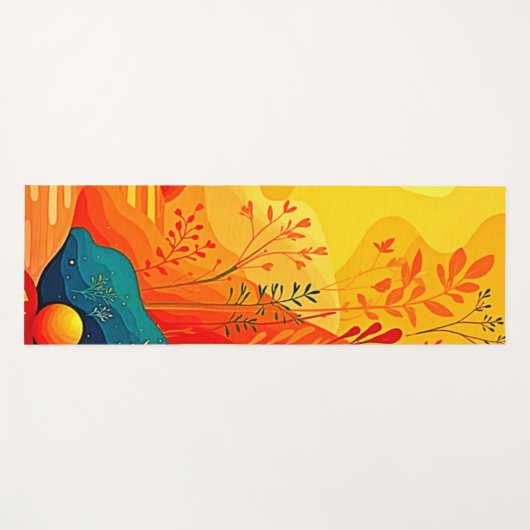 Herfst Landschapskunst Yogamat (Voorkant (horizontaal))